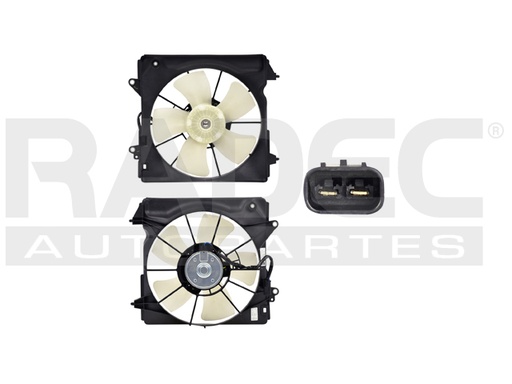 [218-1313-01] MOTOVENTILADOR HD HR-V 16-22 L4 1.8 LTS P/RAD SENCILLO COMPLETO 2 PINES KS
