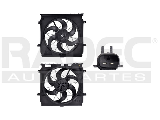[218-1607-01] MOTOVENTILADOR JP LIBERTY 02-04 L4 2.4/V6 3.7 LTS P/RAD SENCILLO COMPLETO 2 PINES KS