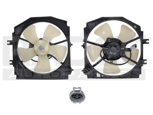 [218-1906-01] MOTOVENTILADOR MZ PROTEGE 99-03 L4 1.6, 1.8, 2.0 LTS P/RAD SENCILLO COMPLETO 2 PINES TY