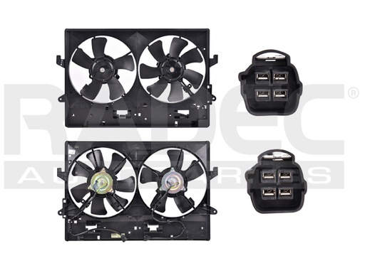 [218-1917-00] MOTOVENTILADOR MZ MPV 00-01 V6 2.5 LTS DOBLE COMPLETO 4 Y 4 TERMINALES KS