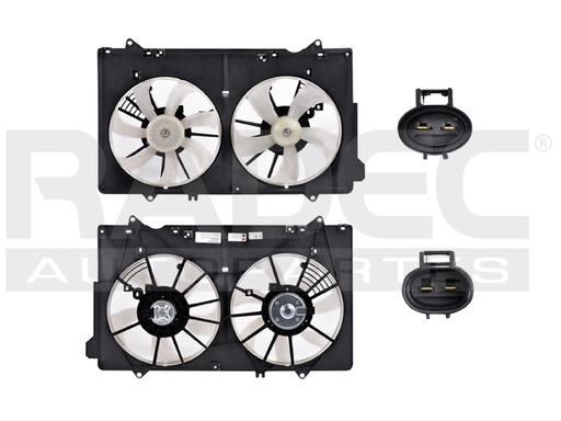 [218-1920-00] MOTOVENTILADOR MZ CX5 13-23 L4 2.0, 2.5 LTS DOBLE COMPLETO 2 Y 2 PINES KS