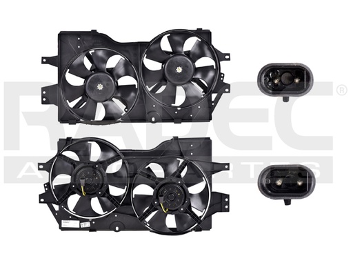 [218-2310-01] MOTOVENTILADOR NS MAXIMA 95-99 V6 3.0 LTS DOBLE COMPLETO 4 Y 2 PINES TY
