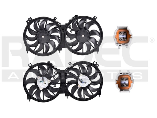 [218-2312-01] MOTOVENTILADOR NS MURANO 09-14 V6 3.5 LTS DOBLE COMPLETO 4 Y 4 PINES TY