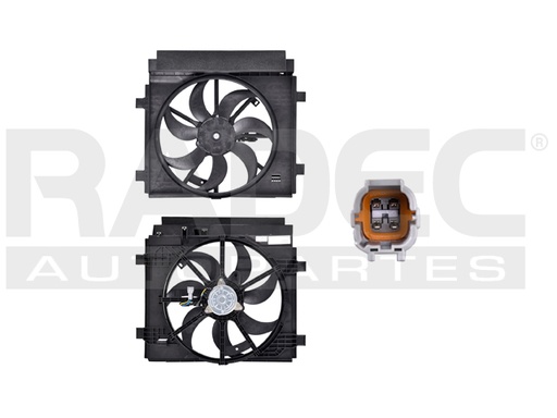 [218-2316-06] MOTOVENTILADOR NS SENTRA 13-19 L4 1.8 LTS P/RAD SENCILLO COMPLETO 4 PINES KS