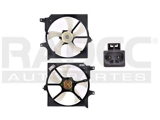 [218-2321-04] MOTOVENTILADOR NS TSURU 91-94 L4 1.6 LTS STD P/AA SENCILLO COMPLETO 2 PINES TW