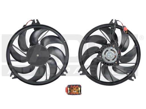 [218-2401-02] MOTOVENTILADOR PG 206 00-09 L4 1.4, 1.6 LTS P/RAD SENCILLO COMPLETO 2 PINES TY