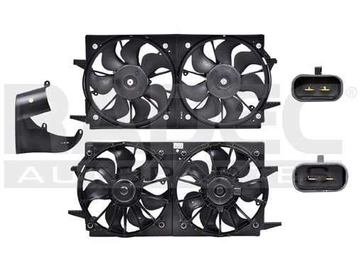 [218-2504-00] MOTOVENTILADOR PT GRAND AM 99-05 L4 2.2, 2.4/V6 3.4 LTS DOBLE COMPLETO 2 Y 2 PINES TY