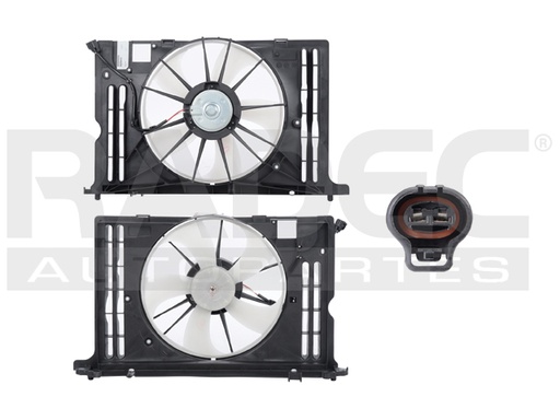[218-3004-04] MOTOVENTILADOR TY COROLLA 09-13 L4 1.8 LTS P/RAD SENCILLO COMPLETO 2 TERMINALES TY