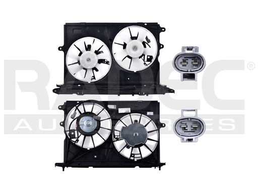 [218-3004-07] MOTOVENTILADOR TY COROLLA 09-12 L4 2.4 LTS C/SOPORTE DOBLE COMPLETO 2 Y 2 PINES TW