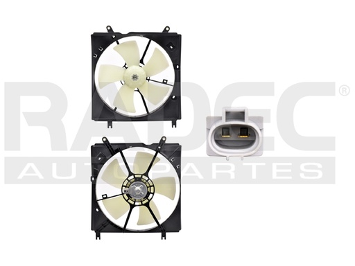 [218-3011-03] MOTOVENTILADOR TY RAV 4 01-05 L4 2.0, 2.4 LTS P/RAD SENCILLO COMPLETO 2 PINES KS
