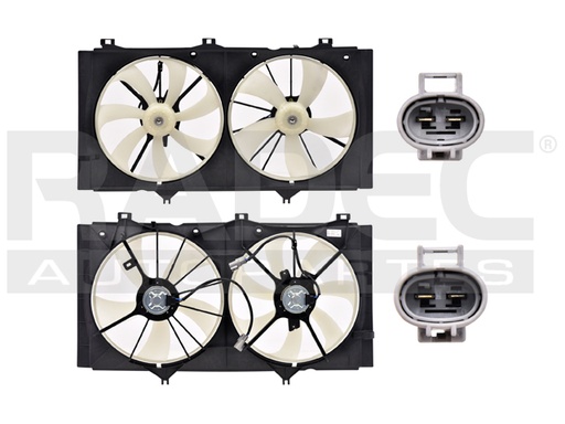 [218-3025-01] MOTOVENTILADOR TY AVANZA 09-16 L4 2.7 LTS C/REMOLQUE DOBLE COMPLETO 2 Y 2 PINES TW