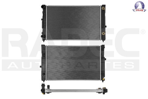 [220-0202-08] RADIADOR AD A4 96-01/VW PASSAT 96-05 L41.8,2.0 LTS C/S AA AUT 24 4/5X15 2/3X32MM ALUM SOLD POLAR