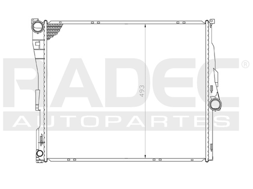 [220-0317-01] RADIADOR BW X3 04-06 L6 2.5, 3.0 LTS AUT C/S AA 22 5/6X19 3/5X32MM ALUM SOLD POLAR