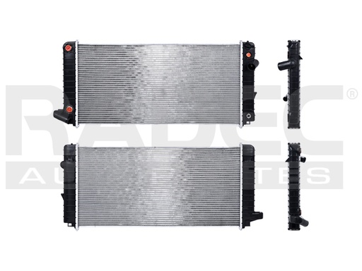 [220-0501-00] RADIADOR CD DEVILLE 94-99 V8 4.6 LTS 2 ENFRIADORES C/S AA AUT 30 1/2X14 7/8X32MM ALUM SOLD POLAR