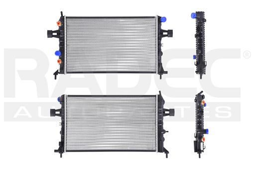 [220-0601-05] RADIADOR CV ASTRA 00-05/ZAFIRA 06-07 L4 1.6, 1.8, 2.0, 2.2 LTS C/AA AUT 23 5/8X14 1/2X26MM ALUM MEC NAC