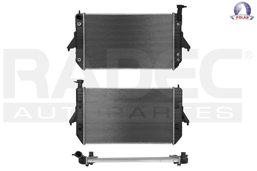 [220-0602-03] RADIADOR CV ASTRO 95-05 V6  4.3 (ENFRIADOR DEBAJO DE LA TOMA) LTS C/S AA AUT 28 1/4X17 1/4X26MM ALUM SOLD POLAR