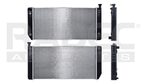 [220-0605-00] RADIADOR CV BLAZER/SUBURBAN 94-00 V8 5.0, 5.7 LTS AUT C/SA AA DOBLE ENFRIADOR DE ACEITE 34X17 1/4X32MM ALUM SOLD POLAR