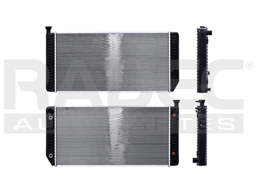 [220-0605-12] RADIADOR CV BLAZER/BLAZER/C1500/C2500/C3500/C35/K1500/K2500 92-94 5.0, 5.7, 7.4 LTS 2 ENFRIADORES C/S AA AUT 34X17 1/4X56MM ALUM SOLD POLAR