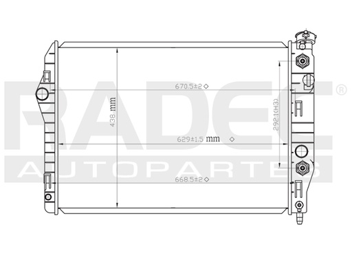 [220-0608-01] RADIADOR CV CAMARO/FIRE BIRD 93-02 V8 5.7 LTS C/SENSOR C/S AA AUT 24 4/5X17 1/4X26MM ALUM SOLD POLAR