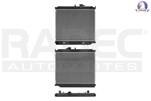 [220-0616-00] RADIADOR CV COLORAD/GMC CANYON 04-12 L4/L5 2.8/ 2.9/ 3.5/ 3.7 LTS C/S AA AUT 18 1/9X23 1/7X22MM ALUM SOLD POLAR