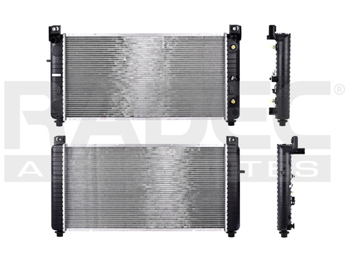 [220-0639-03] RADIADOR CV SILVERADO/SUBURBAN 1500, 2500, 3500 99-16 V6, V8 4.8, 5.3, 6.0 LTS C/S AA AUT 34X17 1/4X26MM ALUM SOLD POLAR