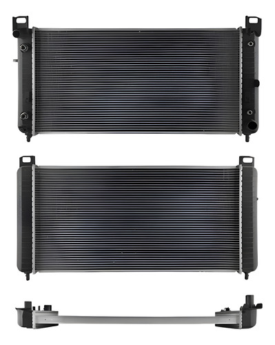 [220-0639-04] RADIADOR CV SILVERADO/SUBURBAN/CHEYENNE/SONORA/TAHOE 99-13 V6 4.3/V8 5.3, 6.0, 6.2, 6.5 LTS AUT C/S AA 34X17 1/4X32MM ALUM SOLD POLAR