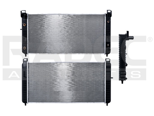 [220-0639-11] RADIADOR CV SILVERADO/2500HD/3500 01-02 V8 8.1 LTS DOBLE ENFRIADOR C/S AA AUT 37 4/5X19 1/5X32MM ALUM SOLD POLAR