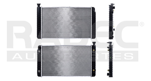 [220-0642-00] RADIADOR CV SILVERADO/CHEYENNE/SUBURBAN/SIERRA 88-95 V8 4.3, 5.0, 5.7 LTS 2 ENFRIADORES C/S AA AUT 28 1/4X17 1/4X32MM ALUM SOLD POLAR