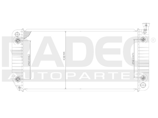 [220-0642-03] RADIADOR CV SUBURBAN BLAZER/C1500/C2500/C3500/C35/K1500/K2500 94-95 V8 5.7 LTS 2 ENFRIADORES C/S AA AUT 34X17 1/4X56MM ALUM SOLD POLAR
