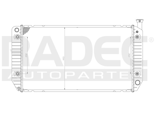 [220-0643-01] RADIADOR CV PU 94-00 V8 7.4 LTS AUT 34X19 2/5X48 ALUM SOLD POLAR