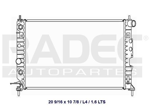 [220-0649-00] RADIADOR CV VECTRA 04-06 V6 2.5 LTS AUTOMATICO