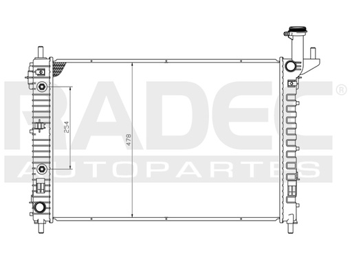 [220-0664-00] RADIADOR CV ACADIA/TRAVERSE/ENCLAVE/OUTLOOK 07-16 V6 3.6 LTS C/S AA AUT 27 5/9X18 5/6X26MM ALUM SOLD POLAR