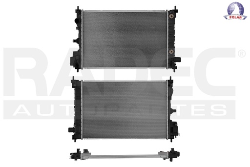 [220-0666-03] RADIADOR CV SPARK 16-21 L4 1.4 LTS LINEA NUEVA C/S AA AUT 23 5/8X15 3/4X16MM ALUM SOLD POLAR