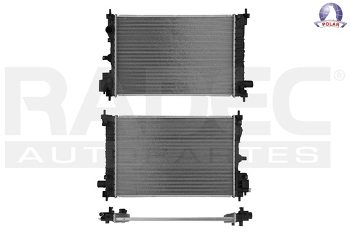 [220-0666-04] RADIADOR CV SPARK 16-21 L4 1.4 LTS LINEA NUEVA C/S AA STD 23 5/8X15 3/4X16MM ALUM SOLD POLAR