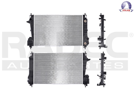 [220-0670-06] RADIADOR CV SONIC 12-19 L4 1.4 RS TURBO  LTS C/S AA AUT 24 2/5X15 2/3X26MM ALUM SOLD POLAR