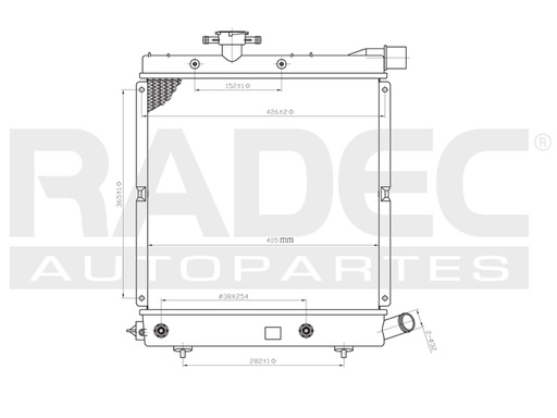 [220-0703-02] RADIADOR CR CARAVAN/TOWN COUNTRY 90-92 L4 V6 2.5, 3.0, 3.3 LTS C/S AA AUT 16X16X26MM ALUM SOLD POLAR