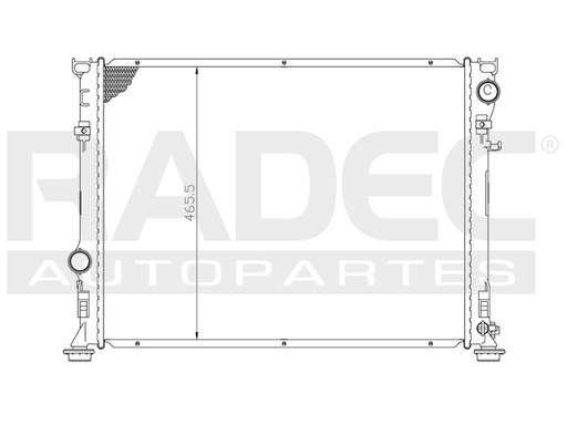 [220-0906-02] RADIADOR DG CHARGER 05-09 V6 2.7, 3.5 LTS/V8 5.7, 6.1 LTS AUT C/AA 24 1/5X18 3/7X32MM ALUM SOLD POLAR