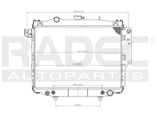 [220-0907-00] RADIADOR DG DAKOTA 92-96 V6/V8 3.9/5.2 L