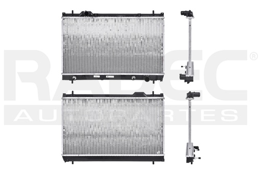 [220-0912-08] RADIADOR DG NEON 00-04 L4 2.0 LTS C/S AA AUT 13 7/9X25 1/8X16MM ALUM SOLD NAC