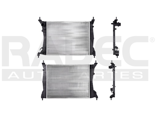 [220-1102-01] RADIADOR FT PALIO 13-17 1.4 LTS/UNO 13-17 1.4 LTS/MOBI 17-18 1.0 LTS/DG VISION 15-18 1.6 LTS C/S AA STD/AUT 18 8/9X15 2/5X18MM ALUM SOLD VALEO