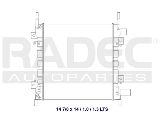 [220-1225-00] RADIADOR FD KA 00-07 L4 1.3 LTS STD C/S AA 15X13 5/7X26MM ALUM SOLD POLAR