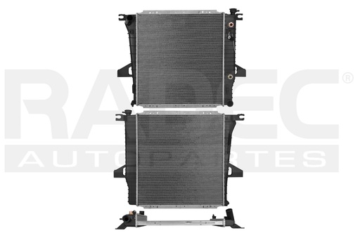 [220-1230-10] RADIADOR FD RANGER/F-100/B2500 98-01 L4 2.5 LTS AUT C/S AA 20X21 1/16X26MM ALUM SOLD NAC