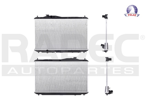 [220-1302-08] RADIADOR HD CIVIC/ILX 12-15 L4 1.8, 2.4 LTS AUT C/S AA 14 3/4X26X16MM ALUM SOLD POLAR