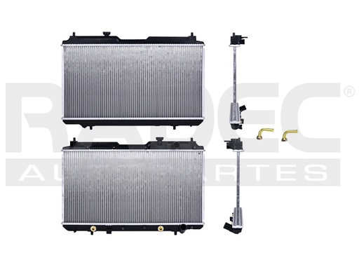 [220-1303-05] RADIADOR HD CR-V 97-01  L4 2.0 LTS C/AA AUT 13 7/9X26 2/7X16MM ALUM SOLD POLAR