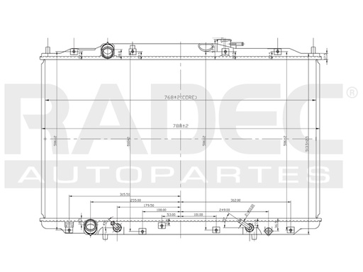 [220-1305-00] RADIADOR HD ODYSSEY 05-10 V6 3.5 LTS C/AA AUT 17 5/7X30 1/4X26MM ALUM SOLD POLAR