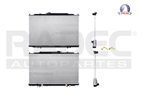 [220-1305-02] RADIADOR HD ODYSSEY 99-04 V6 3.5 LTS C/S AA AUT 17 7/5X30 1/4X16MM ALUM SOLD POLAR