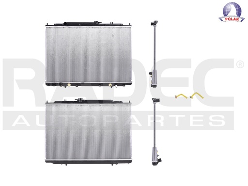 [220-1307-04] RADIADOR HD PILOT 03-04 V6 3.5 LTS C/S AA AUT 19 2/3X30 1/4X16MM ALUM SOLD POLAR