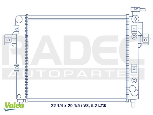 [220-1605-09] RADIADOR JP GRAND CHEROKEE 98 V8 5.2 LTS AUTOMATICO