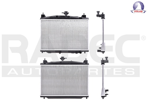[220-1915-01] RADIADOR MZ 2 11-15 L4 1.5 LTS AUT C/S AA 13 7/9X22X16MM ALUM SOLD POLAR