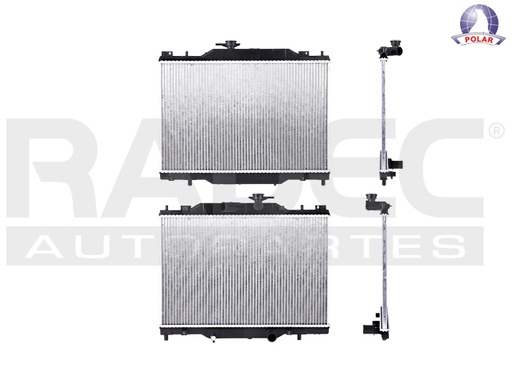 [220-1923-00] RADIADOR MZ CX3 16-22 L4 2.0 LTS AUT C/S AA 14 3/4X22 3/4X16MM ALUM SOLD POLAR